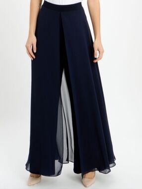 Elegant Black Women's Pants & Sheer Skirt